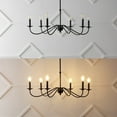 thumbnail image 3 of JONATHAN Y Wicklow 34.75" 6-Light Bohemian Farmhouse Iron LED Chandelier, Black, JYL7559B, 3 of 8