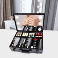 thumbnail image 5 of Large Makeup Case Aluminum Salon Cosmetic Train Organizer Box w/ Light & Mirror, 5 of 17