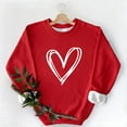 thumbnail image 2 of Womens Valentine Love Print Sweatshirt - Cute Graphic Round Neck Pullover, Casual Long Sleeve Loose Fit Top, Romantic Couple Matching 2026 Gift, 2 of 5