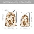 thumbnail image 6 of XMXT Unisex Drawstring Backpack for Women Men, Cute Tiger Background Waterproof Gym Bag String Bags for Shopping Sport Travel, s, 6 of 8
