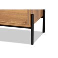 thumbnail image 6 of Baxton Studio Tasman Modern and Contemporary Industrial Natural Brown Finished Wood and Black Metal 2-Door TV Stand, 6 of 7