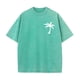 thumbnail image 4 of Tops para hombre, blusas y camisas de cuello redondo y manga corta para hombre, camisetas deportivas informales de color liso con cuello redondo y efecto desgastado, blusas de licra para hombre., 4 of 5