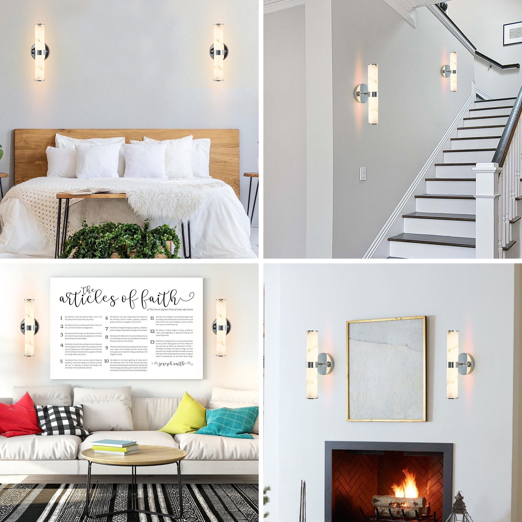 Efdelf Modern Energy Efficient LED Chrome Wall Sconces 2 Count