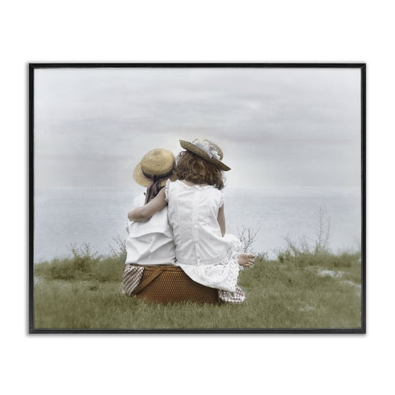 Stupell Industries Coastal Friends By The Ocean Black Framed Giclee Art, 14 x 11, by Kendra Dew