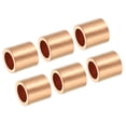 thumbnail image 1 of Unique Bargains 1/4'/ 6mm Wire Rope Stop Sleeve Copper Crimping Loop Sleeve End, Golden, 6 Pack, 1 of 5