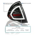 thumbnail image 4 of Spec-D Tuning Black LED Bar Tail Lights Compatible with 2010-2012 Ford Fusion, Left + Right Pair Assembly, 4 of 6