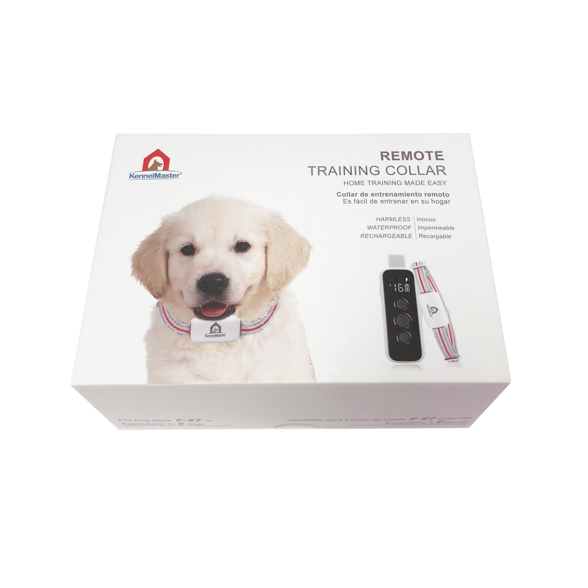 KennelMaster Dog Training Collar with Vibration & Shock Modes for Large Dogs, Nylon