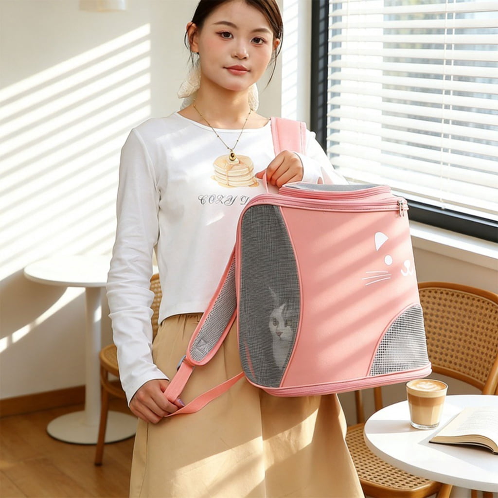 Pet Carriers Bag Large Capacity Shoulder Bag Breathable Backpack for Small Dog Cats Comfortable Walking Gear