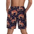 thumbnail image 4 of Goofa Leopard Print Printed Men's Swim Trunks Board Shorts Quick Dry Mens Swimming Trunks with Compression Liner,Breathable Fit Hawaii Beach Shorts-Large, 4 of 9