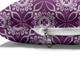 thumbnail image 4 of Oriental Pet Bed, Wavy Bordered Diagonal Tiles with Abstract Flower Motifs at the Centre, Resistant Pad for Dogs and Cats Cushion with Removable Cover, 24" x 39", Pale Mauve and Purple, by Ambesonne, 4 of 4