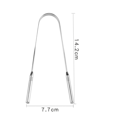 thumbnail image 3 of ZHAOCHENG Limpiador lingual de acero inoxidable 2 piezas Gris plata, 3 of 5