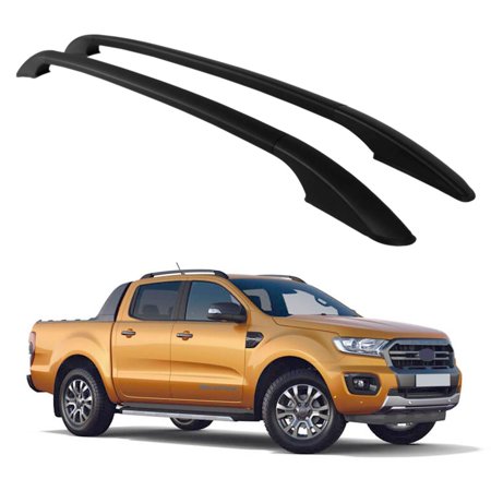 2021 Ford Ranger Rails Aluminum Top Roof Rails Luggage Port Rack Bar Black For Ford Ranger ...
