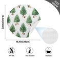 thumbnail image 3 of 15 Inch Round Grid Plate Mats Heat Non-Slip Resistant PVC Placemats for Kitchen Dining Table Decor Watercolor Green Christmas Tree 4PCS, 3 of 5