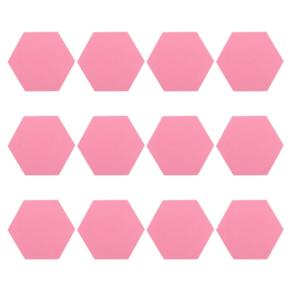 Luxshiny 12 Pcs Pink Bulletin Board for Wall Display Notes Hexagon Felt
