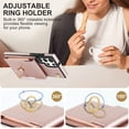 thumbnail image 6 of Mantto Wallet Case for Samsung Galaxy S24 Ultra, Accordion Purse Card Holder Case with Finger Ring Kickstand RFID Blocking Wrist Strap, Stylish PU Leather Shockproof Protection Phone Cover, Rosegold, 6 of 9
