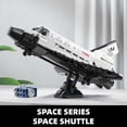 thumbnail image 2 of Space Shuttle Building Block Set -Spaceship Building Toy with Stretchable Satellite, Translucent Design Collection for Home Office Decor,(536PCS), 2 of 7