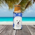 thumbnail image 3 of Carolines Treasures SC9362MUK Bichon Frise Winter Snowflakes Holiday Ultra Hugger for slim cans Slim Can multicolor, 3 of 6