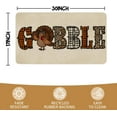 thumbnail image 3 of Thanksgiving Gobble Turkey Door Mat Fall Outside,Buffalo Plaid Welcome Mat for Front Door,Thankful Autumn Indoor Outdoor Non-Slip Rugs Doormat for Farmhouse Home Porch Decorations (30" x 17"), 3 of 5