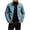 a01Blue, variant on LODIENY Mens Vintage Cargo Jacket with Zipper Pockets Long Sleeve Stand Neck Full Zip Casual Windbreaker Coat Blue L