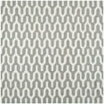 thumbnail image 6 of SAFAVIEH Dhurrie Tristen Geometric Moroccan Wool Area Rug, Silver/Ivory, 5' x 8', 6 of 10