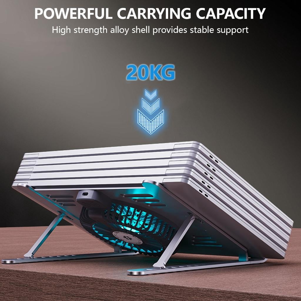 HONCLL USB Connection Laptop Cooling Pad Aluminum Panel Adjustable Laptop Stand
