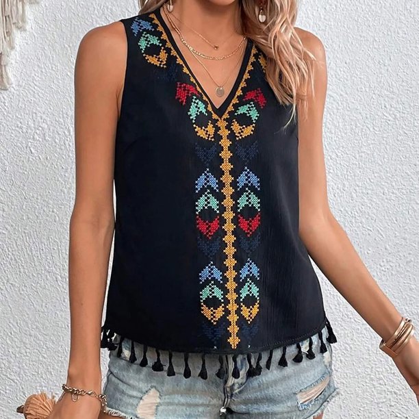 Fiudx Ropa de Mujer Blusa Cómoda Elástica Informal Sólida con Cuello En V y Manga Corta para Mujer a La Moda