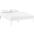 thumbnail image 3 of Modern Contemporary Urban Design Bedroom Full Size Platform Bed Frame, White, Metal Steel, 3 of 5