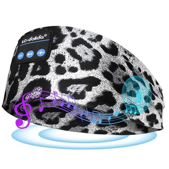 LC-dolida Auriculares para Dormir Bluetooth, Auriculares con Diadema, Auriculares inalámbricos, Antifaz para Dormir, Deportes, Regalos, Entrenamiento, Trotar, Yoga, insomnio, Viajes en avión, meditaci