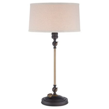 Quoizel Lighting 27 5 One Light Portable Table Lamp Oil Rubbed Quoizel Lighting 27 5 One Light Portable Table Lamp Oil Rubbed Bronze Finish With White
