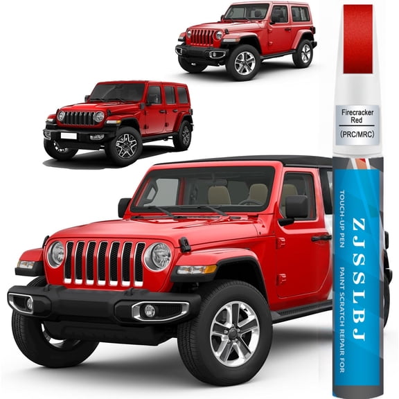 PRC/MRC Firecracker Red Touch Up Paint Compatible with JeepExact Match 2 in 1 Touch up Paint for Chips and Nicks Repair