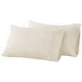 thumbnail image 2 of BNM Egyptian Cotton 850 Thread Count Pillowcase Set of 2, King, Ivory, 2 of 4