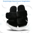 thumbnail image 3 of Fluffy Womens Slippers Faux Fur Slip On Orthotic Slippers with Arch Support for Plantar Fasciitis Relief-black, 3 of 5