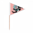 thumbnail image 1 of Calligraphie Chine Hangzhou Écriture Cure-Dent Triangle Cupcake Toppers Drapeau, 1 of 3