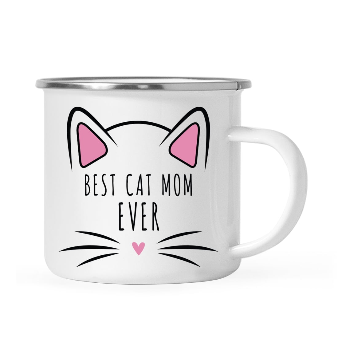 16 OZ Novelty Cat Cartoon Gift Mug Red Momugs TM Large White Ceramic Coffee Cup