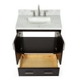 thumbnail image 4 of Ariel Stafford 30.5 In. Single Rectangle Sink Vanity With Carrara White Marble Countertop W/0.75" Edge In Espresso, 4 of 9