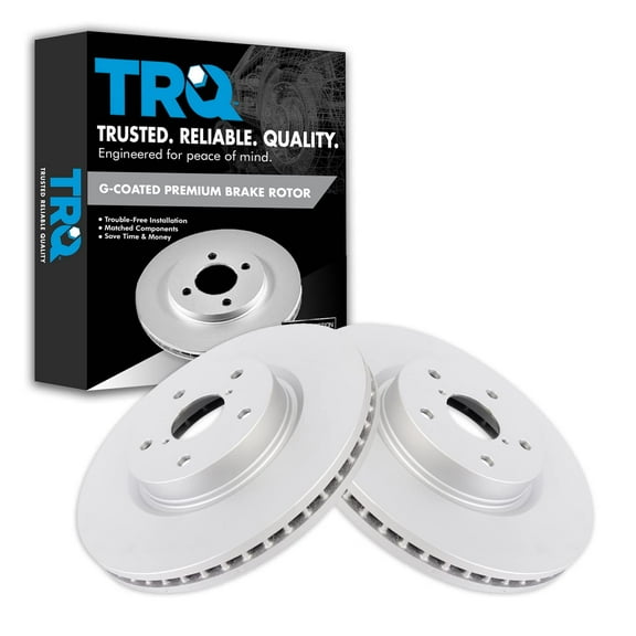TRQ Front Brake Rotors Set Vented Premium G-Coated Fits Select 2006-2007 Subaru B9 Tribeca 2015-2019 Legacy Outback 2008-2014 Tribeca 2015-2021 WRX