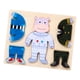 thumbnail image 3 of Juego de rompecabezas de madera para vestir, juguetes educativos con forma de animal, juguetes Montessori para 1 y 2 hipopótamo, 3 of 9