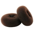 thumbnail image 2 of Scrunchy Updo ondulado pelo liso moño clip desordenado donut moños extensión de pelo sintético (rubio oscuro y rubio blanqueado), 2 of 5