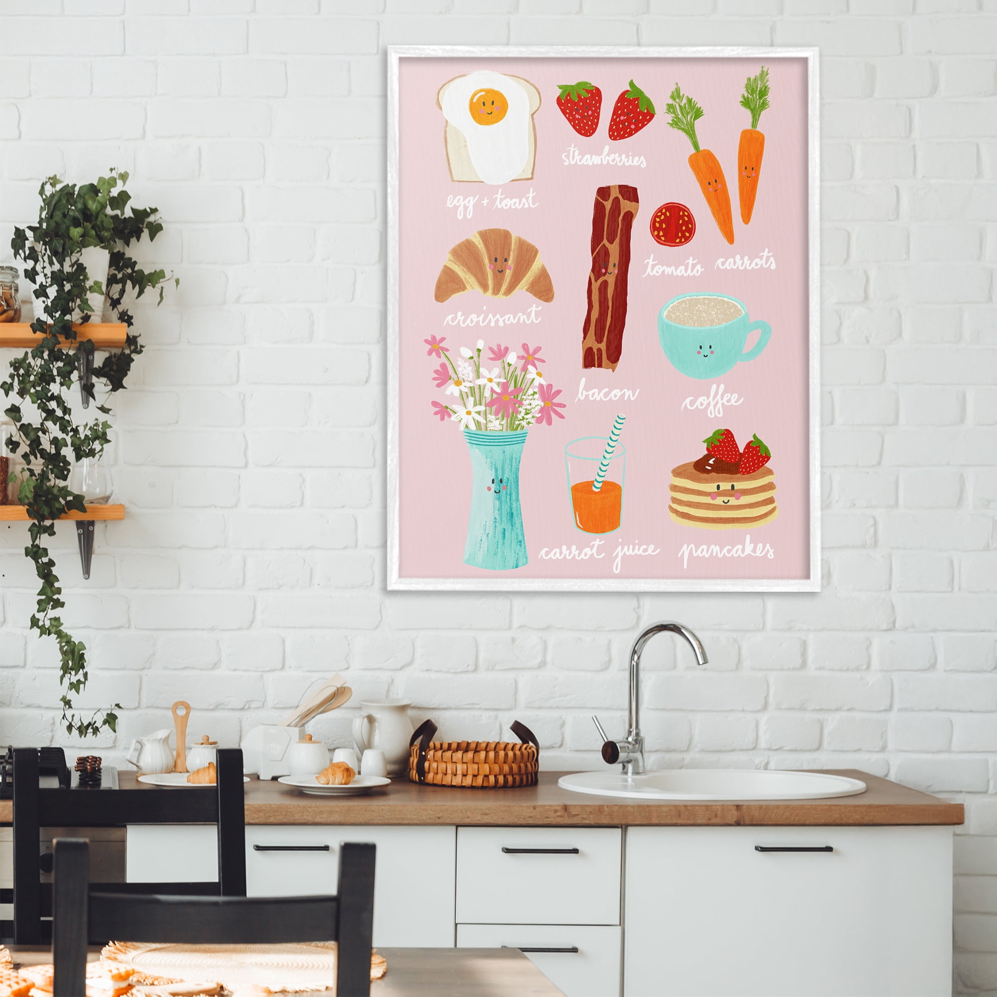 Stupell Industries Lush Summer Breakfast White Framed Giclee Art, design by Metka Hiti