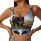 thumbnail image 1 of Fotbe Cute Prairie Cow Sujetador Deportivo Largo sin Aros para Mujer con Almohadillas y Soporte Medio, Transpirable y Absorbente, Camiseta Tipo Chaleco o Tank Top-Large, 1 of 8