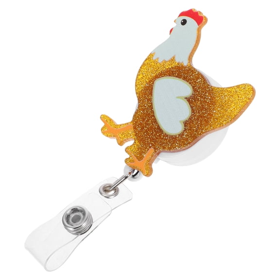 PBPBOX Funny Chicken Badge Reel Blue Id Holder 1Pack