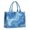 Blue White Tie, variant on Large Capacity Tote Bag,Colorful Radial Tie Dye Pattern Handbag Fashion Luxury Tote Bag,15.7"x13"x 5.1" Inches,Laptop Compatible