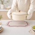 thumbnail image 3 of Unique Bargains 2 Pcs Irregular Shape Placemat Red PU, 3 of 5