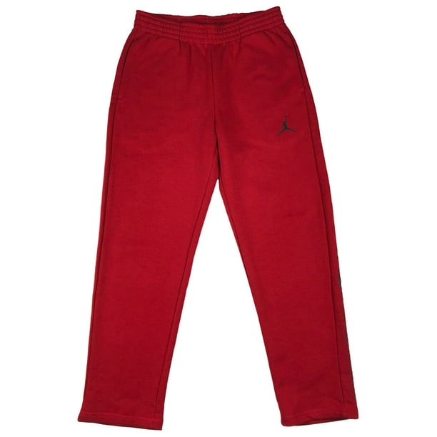 Air Jordan - Air Jordan Mens Flight Flash Fleece Open Hem Sweat Pants w/Pockets Red/Black New