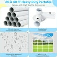 thumbnail image 6 of COBIZI 20x40 Heavy Duty Outdoor Canopy Large Party Tent & Carport, Upgraded Outdoor Event Shelter Tent with 8 Removable Sidewalls, UV50+, Big Tent for Wedding, Festivals, Birthday Parties, White, 6 of 19