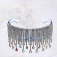 thumbnail image 4 of Gafas de sol BLESIY Gafas de terre de cristal con borla de moda para mujer Azul, 4 of 7