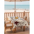 thumbnail image 2 of Outdoor Tablecloth with Umbrella Hole for Patio/Picnic/Party/Camping, Vintage Country Waterproof Table Cloth Rectangle Table Cover Washable, Vintage Rustic Texas Stars Plants Branch (54"x 80"), 2 of 8