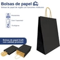 thumbnail image 2 of Kit de 50 Bolsas de Papel Kraft Bluelander, Negro, 2 of 5