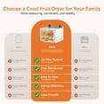 thumbnail image 3 of 400W Food Dehydrator, 8-Tray Stainless Steel Dehydrators Machine For Food And Jerky, Herbs, Fruit,Foods Dryer With 12H Digital Timer And Temperature Control(86°F-194°F), Overheat Protection, 3 of 17