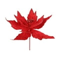 thumbnail image 2 of NWOKYZGH Large Glitter Christmas Flowers 1Pc Artificial Poinsettia Flower Velvet Christmas Tree Flower Ornaments Fold Floral for Christmas Decorations New Year Party Wedding, 2 of 6